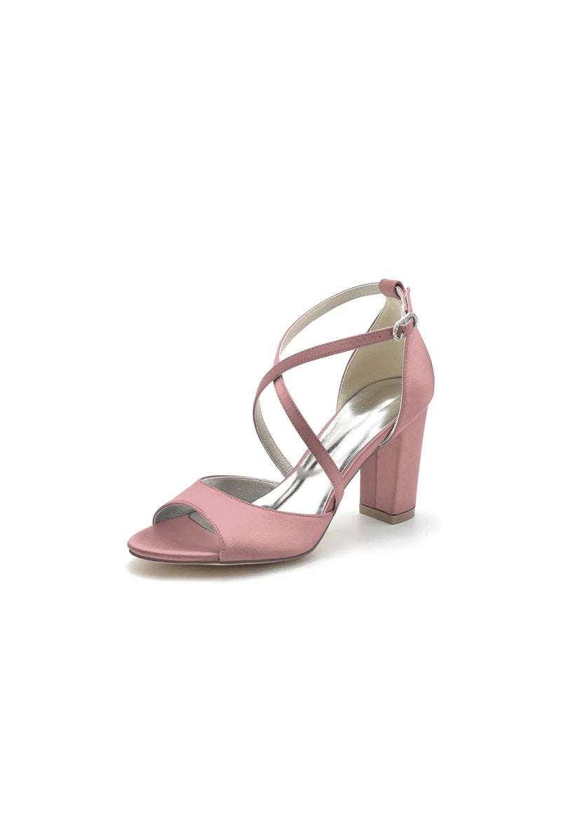 Peep Toe Cross Strap High Heels Party Shoes - KissProm