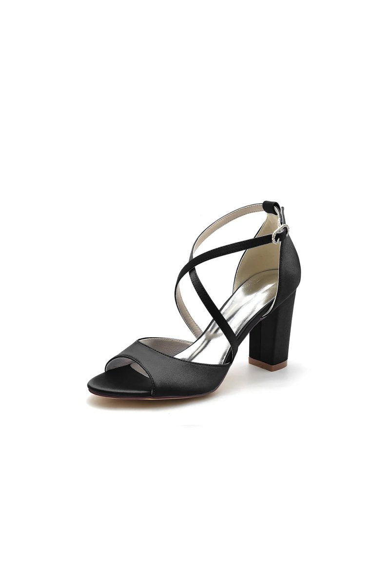Peep Toe Cross Strap High Heels Party Shoes - KissProm