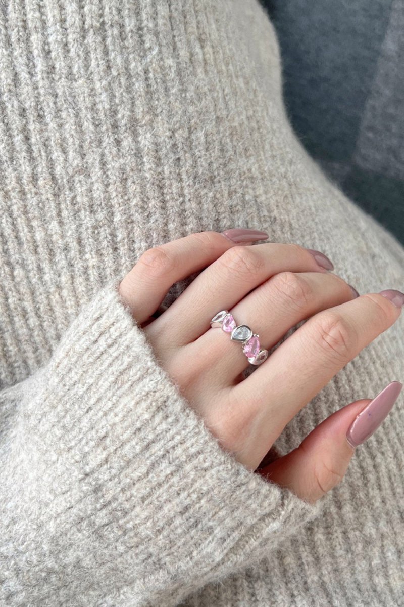 Petite Pear Half Band Ring - KissProm