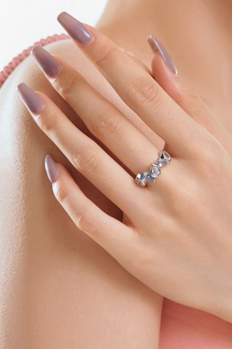 Petite Pear Half Band Ring - KissProm
