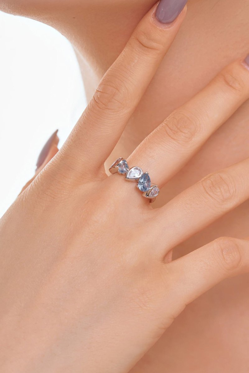 Petite Pear Half Band Ring - KissProm