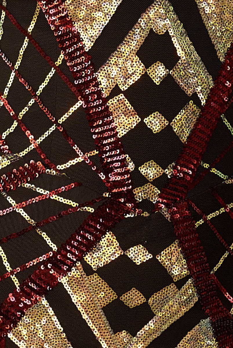 Phaenora | Black - Sheath V Neck Sequined Short Homecoming Dresses