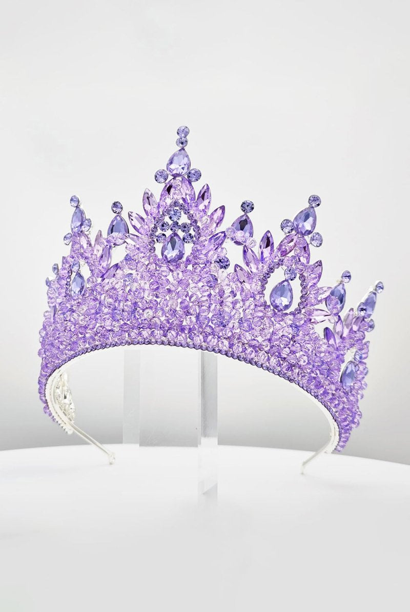 Pink Rhinestone Queen Tiara - KissProm