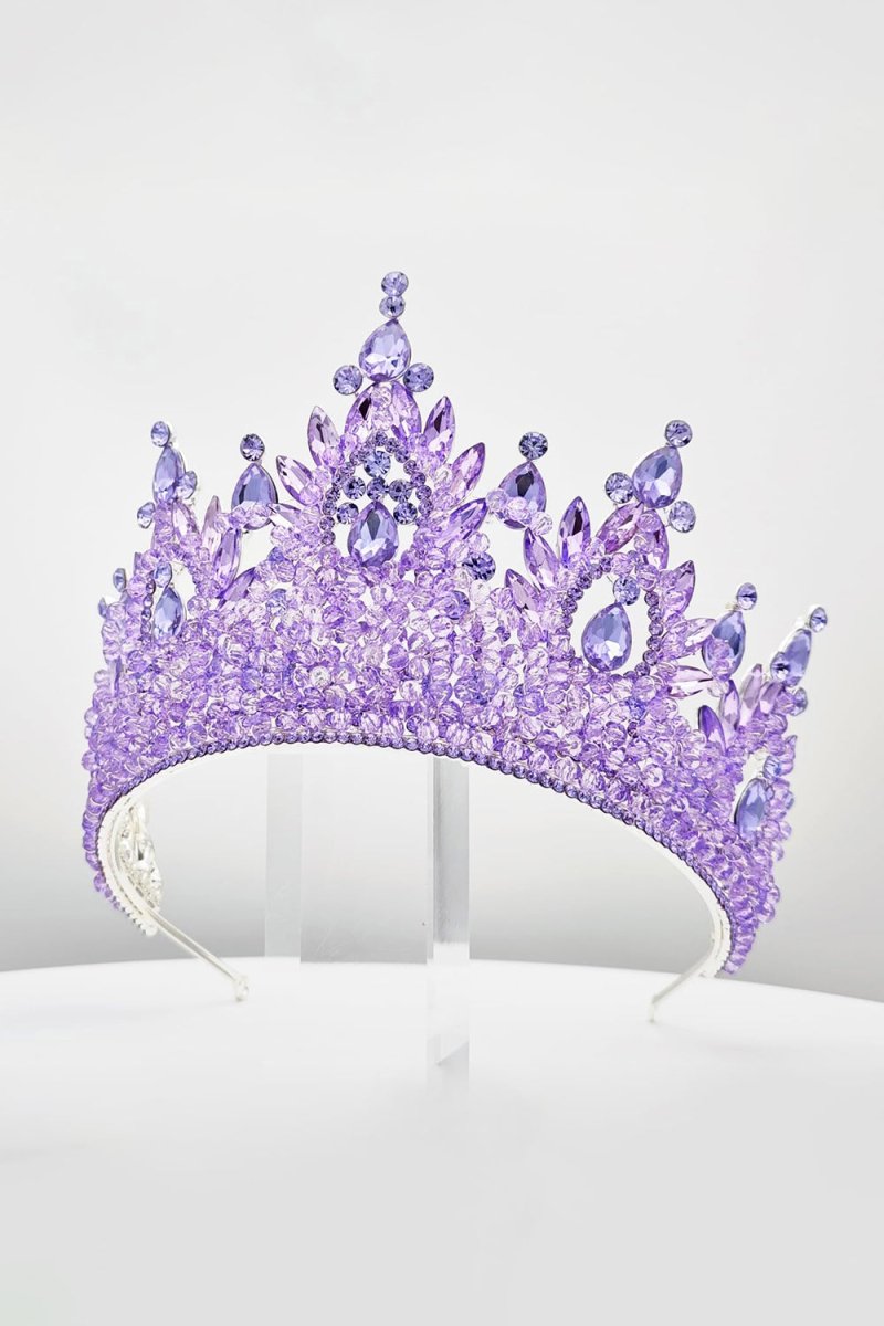 Pink Rhinestone Queen Tiara - KissProm