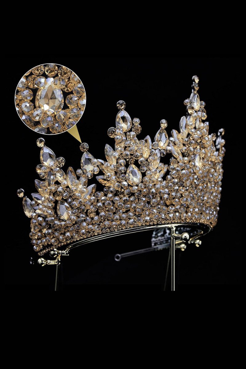 Pink Rhinestone Queen Tiara - KissProm