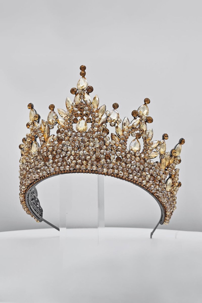 Pink Rhinestone Queen Tiara - KissProm