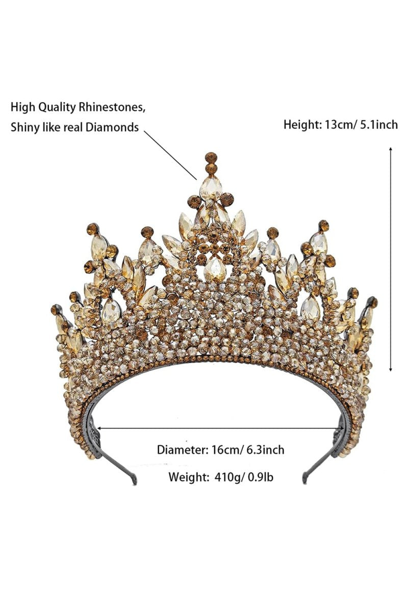 Pink Rhinestone Queen Tiara - KissProm