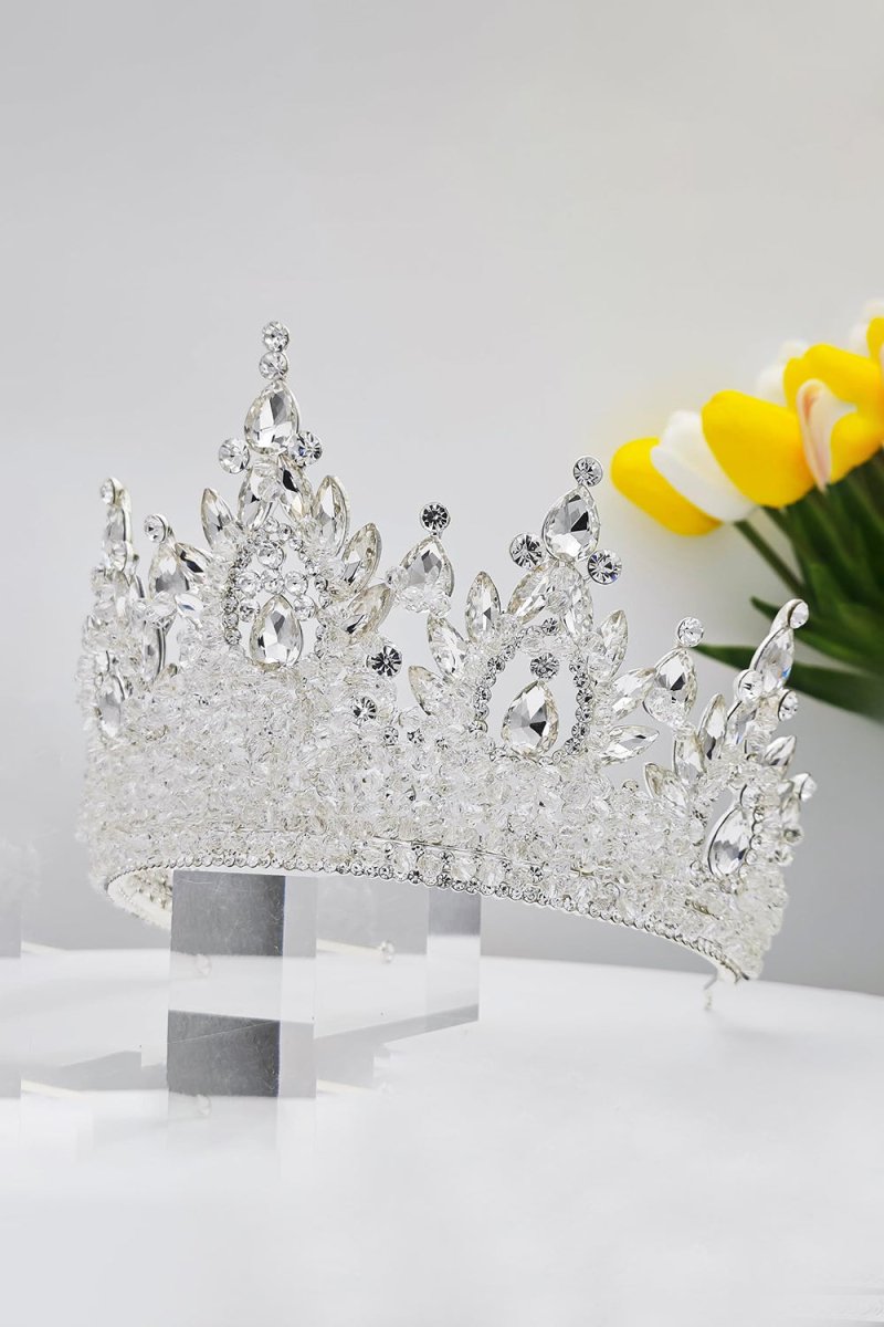 Pink Rhinestone Queen Tiara - KissProm