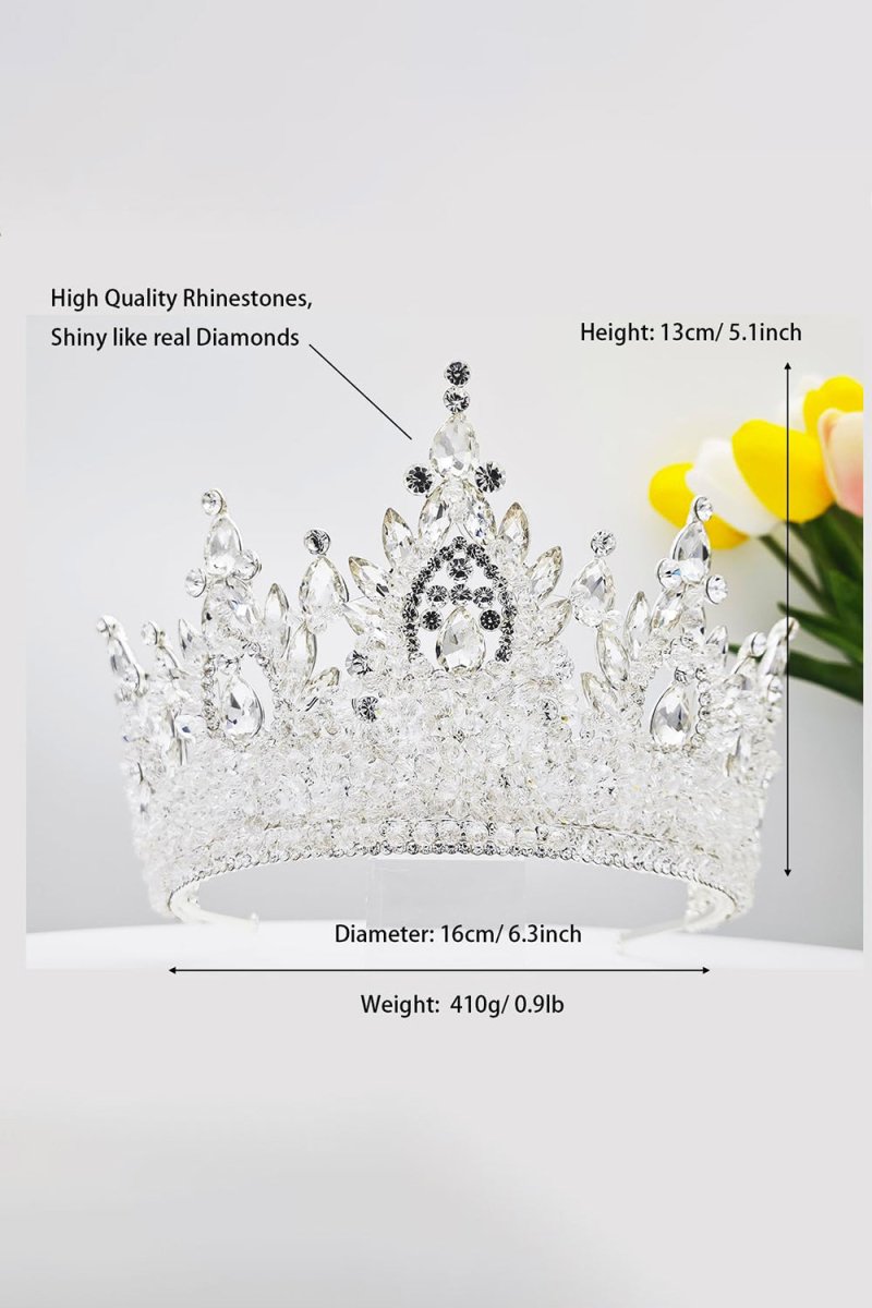 Pink Rhinestone Queen Tiara - KissProm