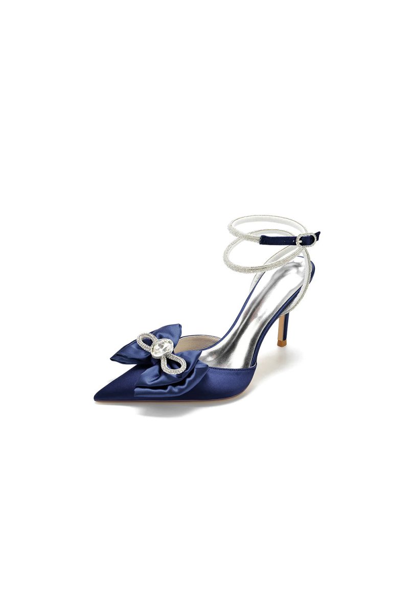 Pointed Toe Heels with Ribbon Bow - KissProm