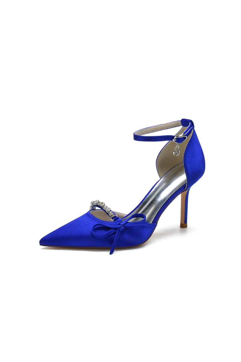 Pointed Toe Party Heels with Bow - KissProm