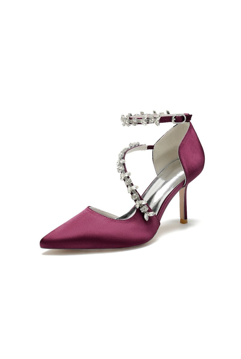 Pointed Toe Slingback Strap High Heel - KissProm