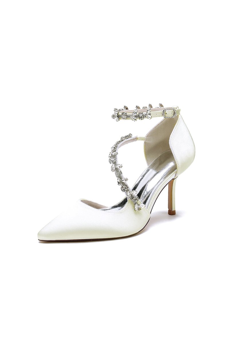 Pointed Toe Slingback Strap High Heel - KissProm