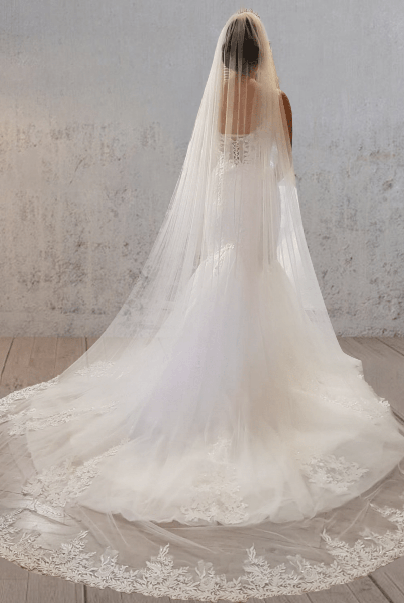 Mermaid Long Mermaid Lace Wedding Dresses Tulle Straps with Appliques