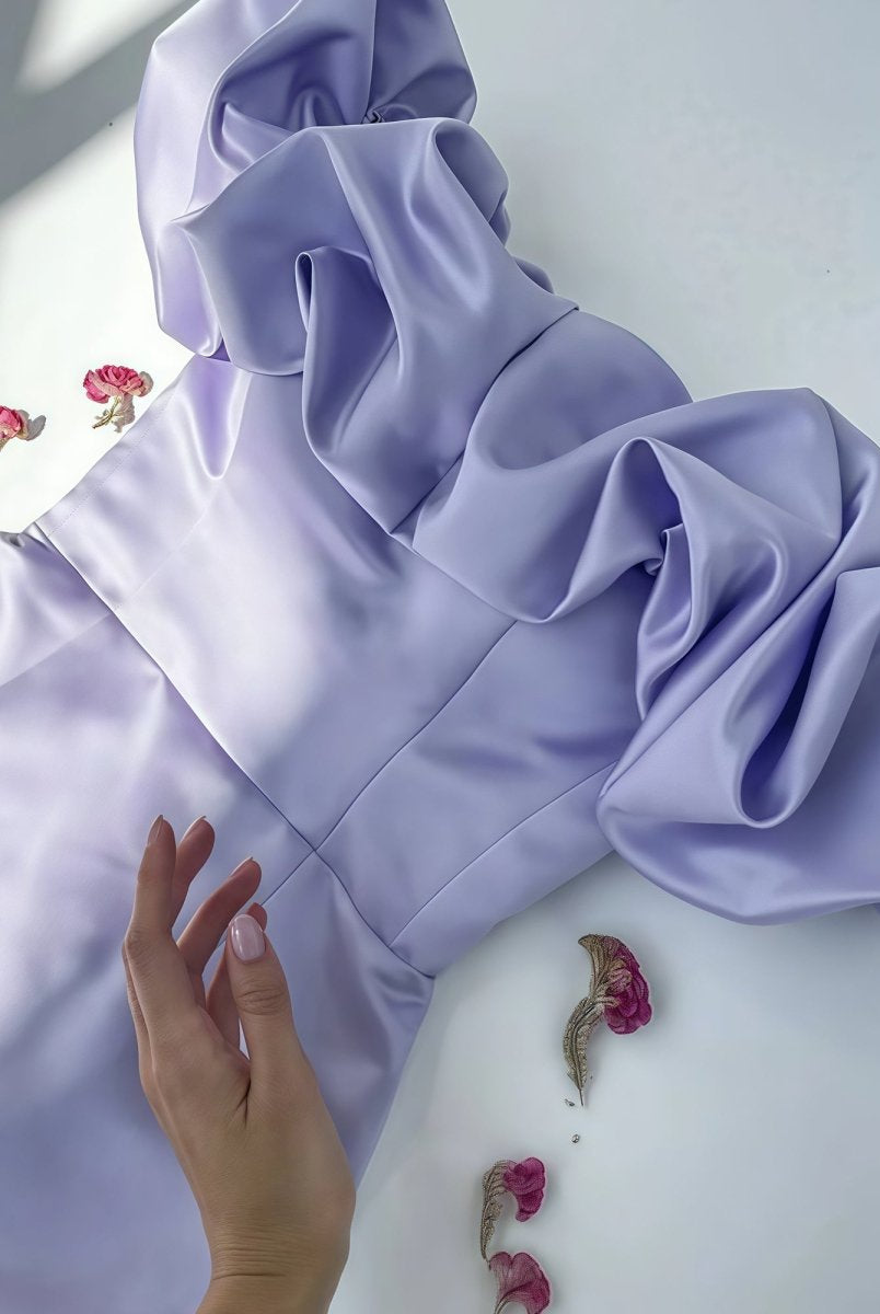 Quasar | Lilac Off The Shoulder Tight Mini Homecoming Dresses