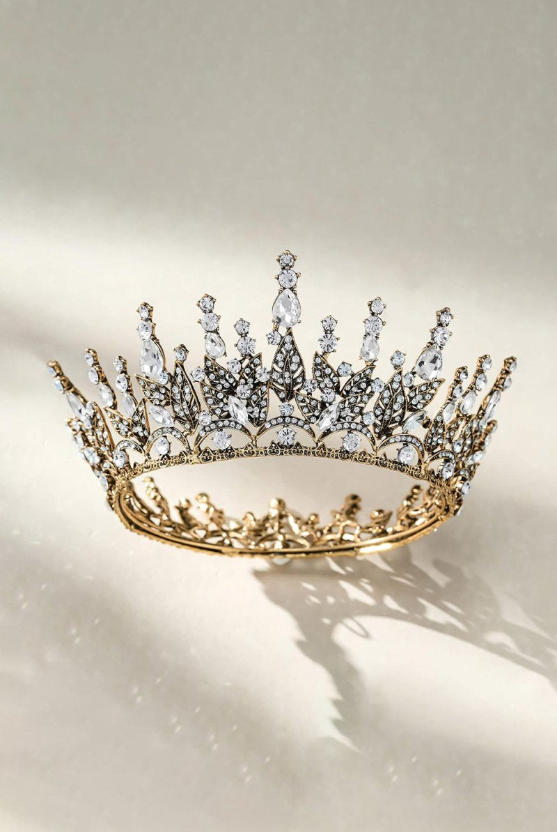 Queen Rhinestone Dark Crown for Women - KissProm