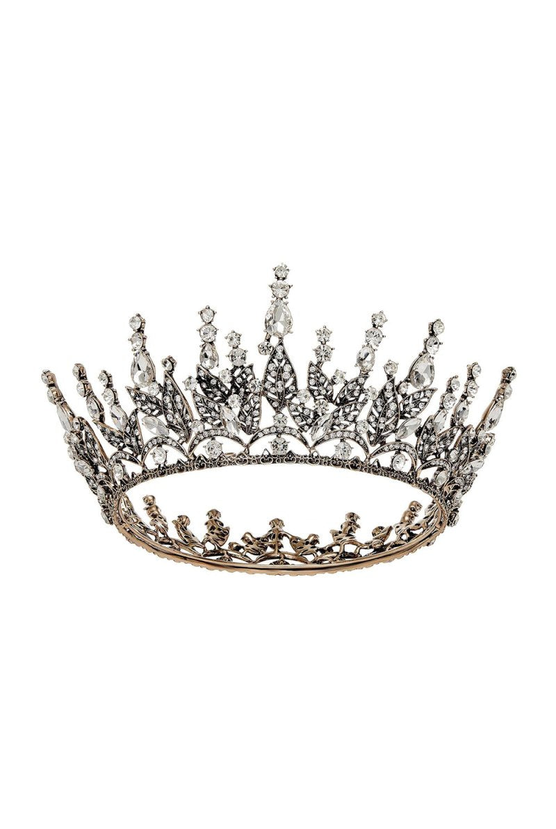 Queen Rhinestone Dark Crown for Women - KissProm