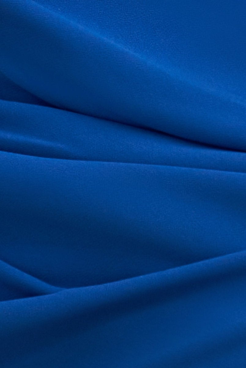 Ravelle | Royal Blue - Sheath Scoop Neck Short Homecoming Dresses With Train