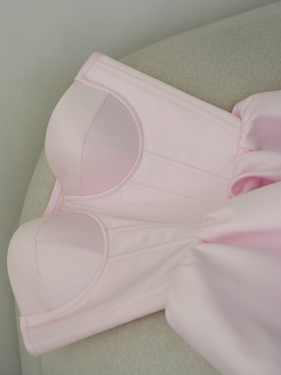 Ravena | Pink - A Line Sweetheart Satin Ruffles Short Homecoming Dress