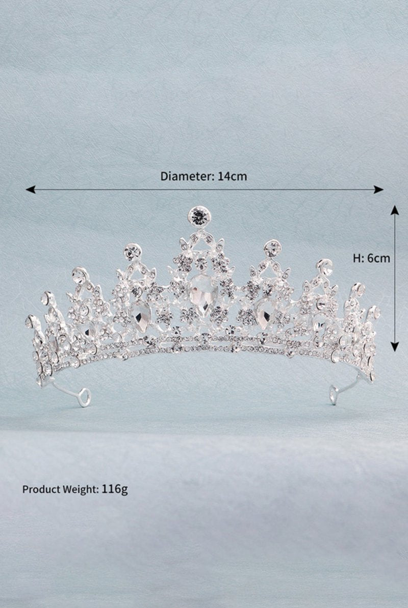 Women’s Gold Princess Rhinestone Crowns - KissProm