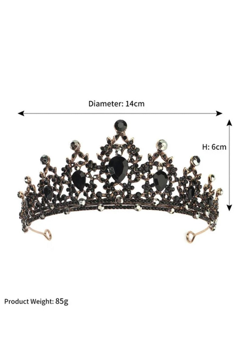 Women’s Gold Princess Rhinestone Crowns - KissProm