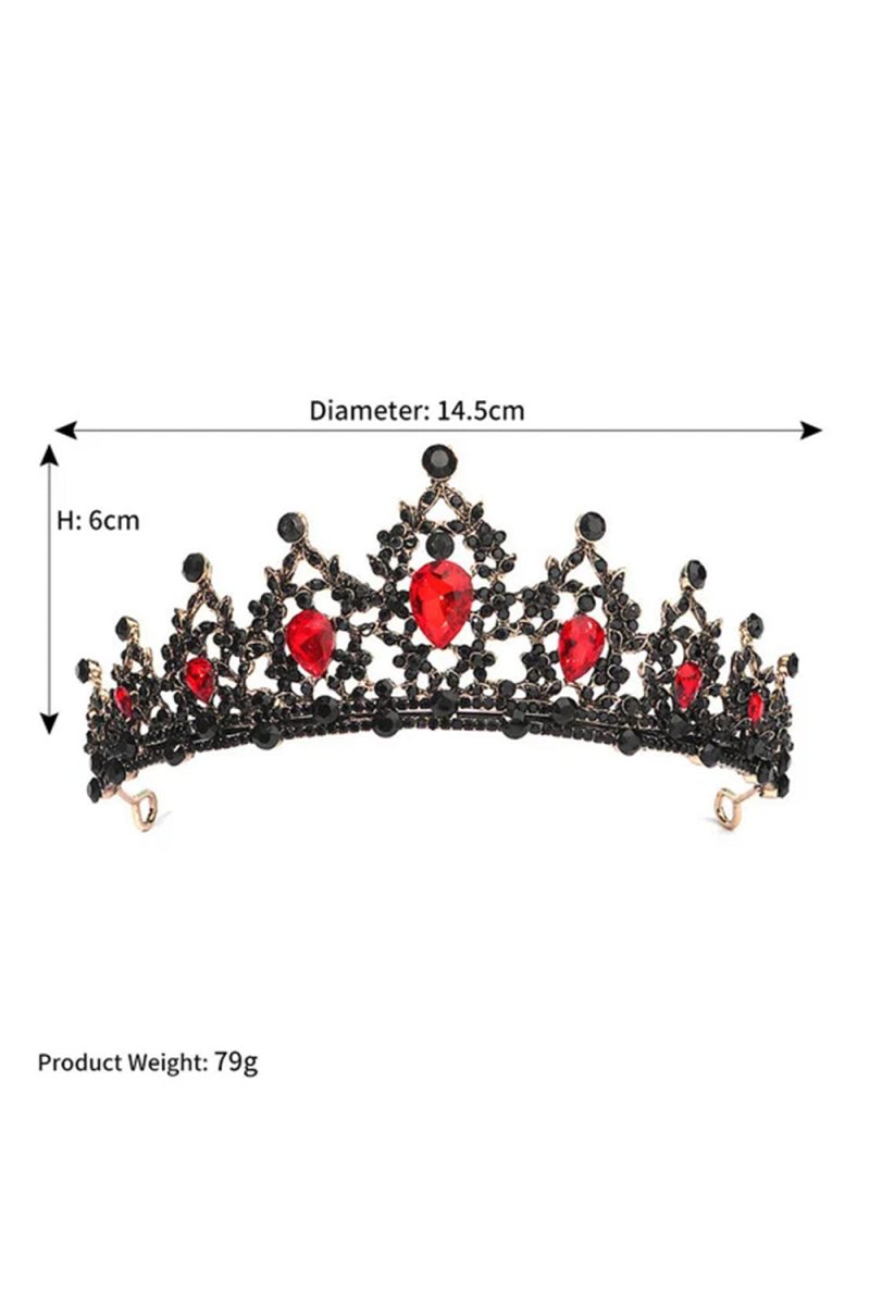 Women’s Gold Princess Rhinestone Crowns - KissProm