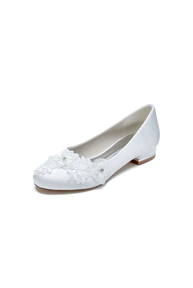 Retro Low Heel Shoes with Lace - KissProm