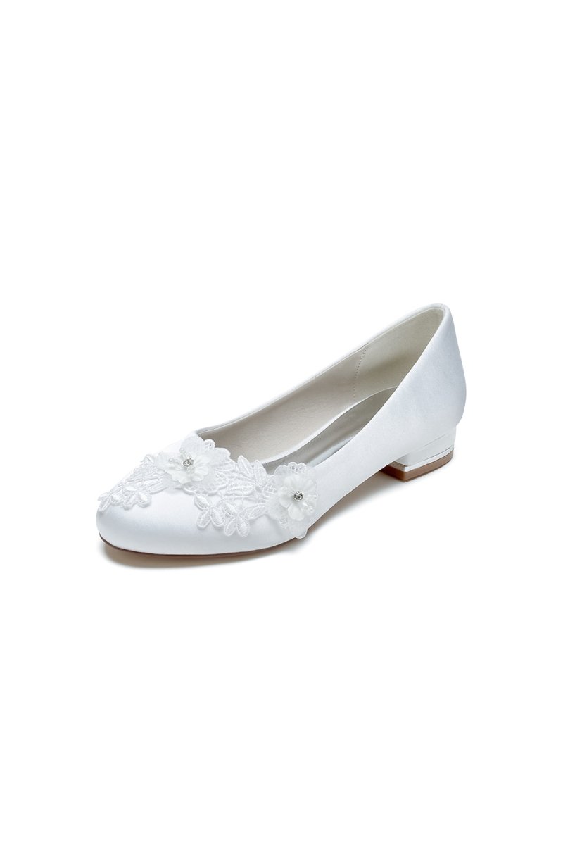 Retro Low Heel Shoes with Lace - KissProm