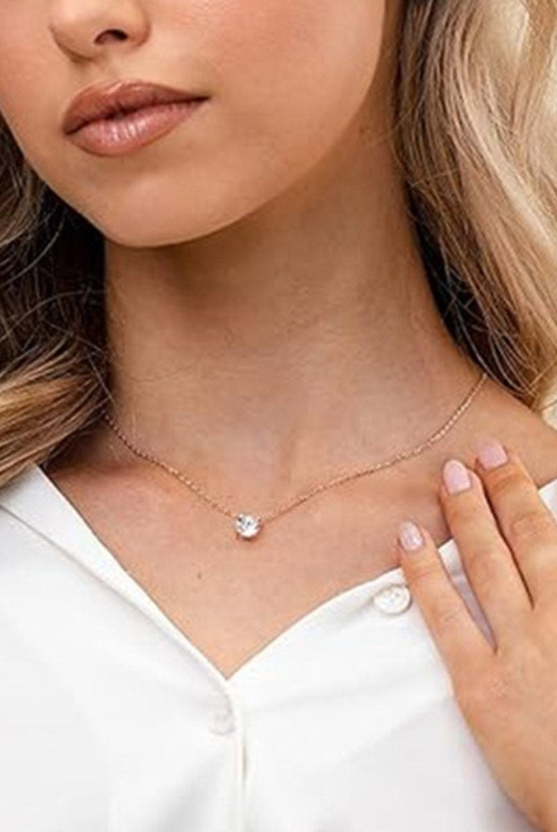 Round Zircon Necklace