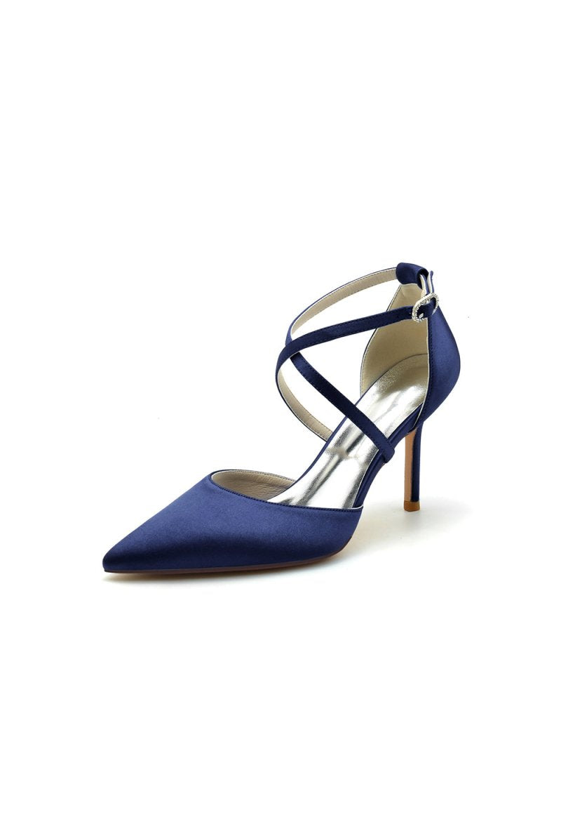 White High Heels with Metallic Accents - KissProm