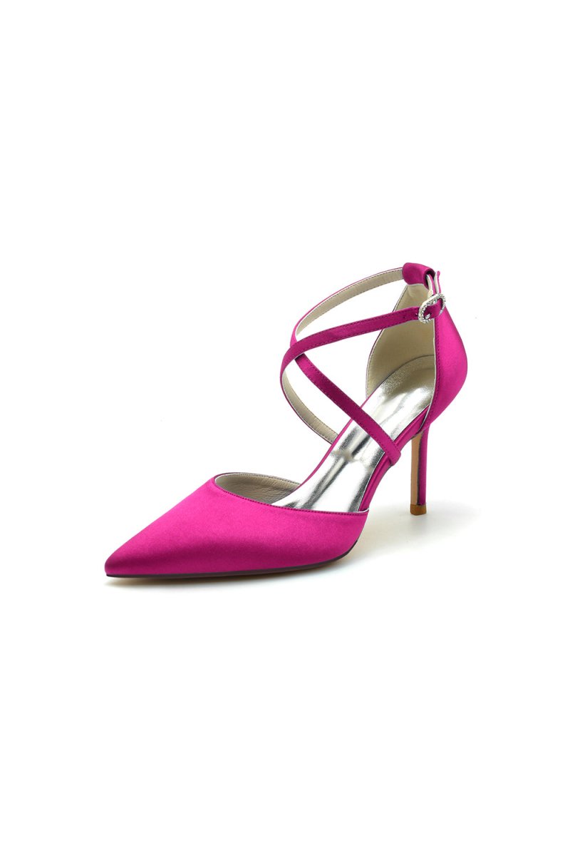 White High Heels with Metallic Accents - KissProm