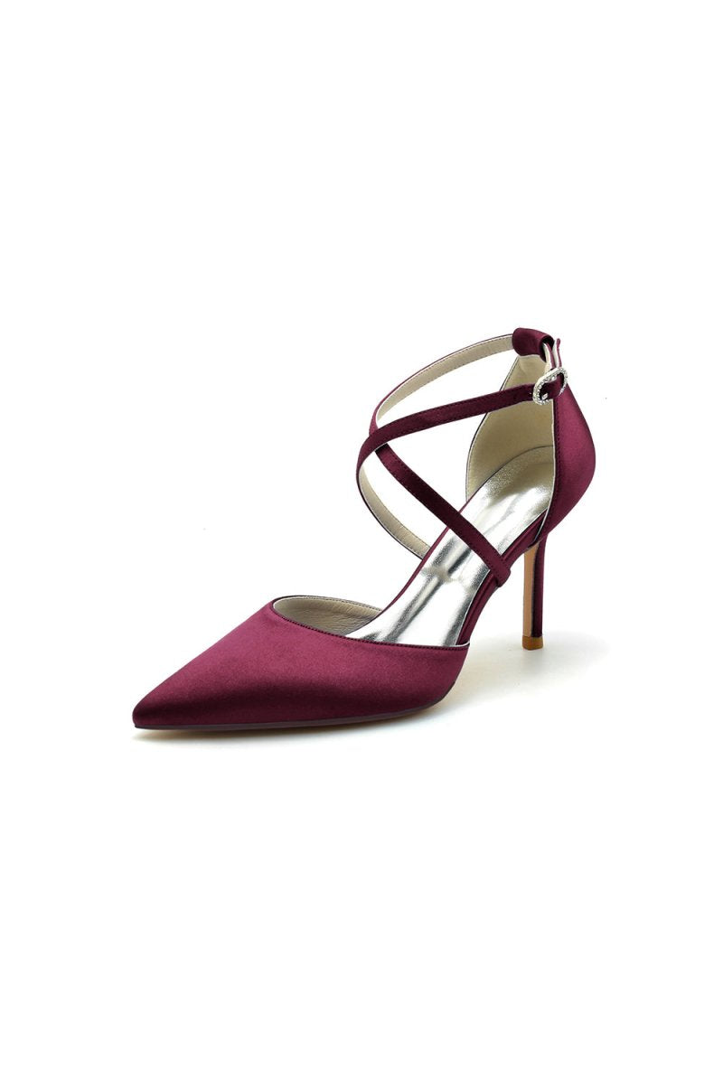 White High Heels with Metallic Accents - KissProm