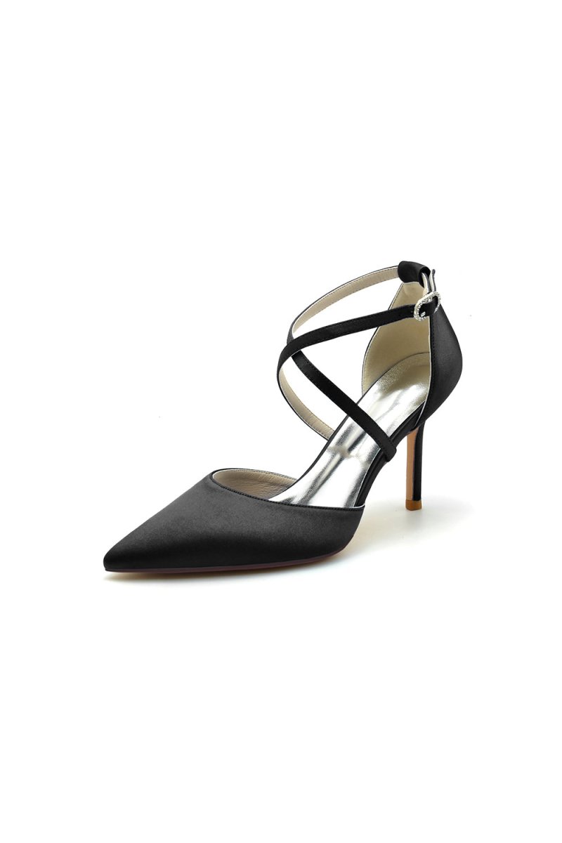 White High Heels with Metallic Accents - KissProm