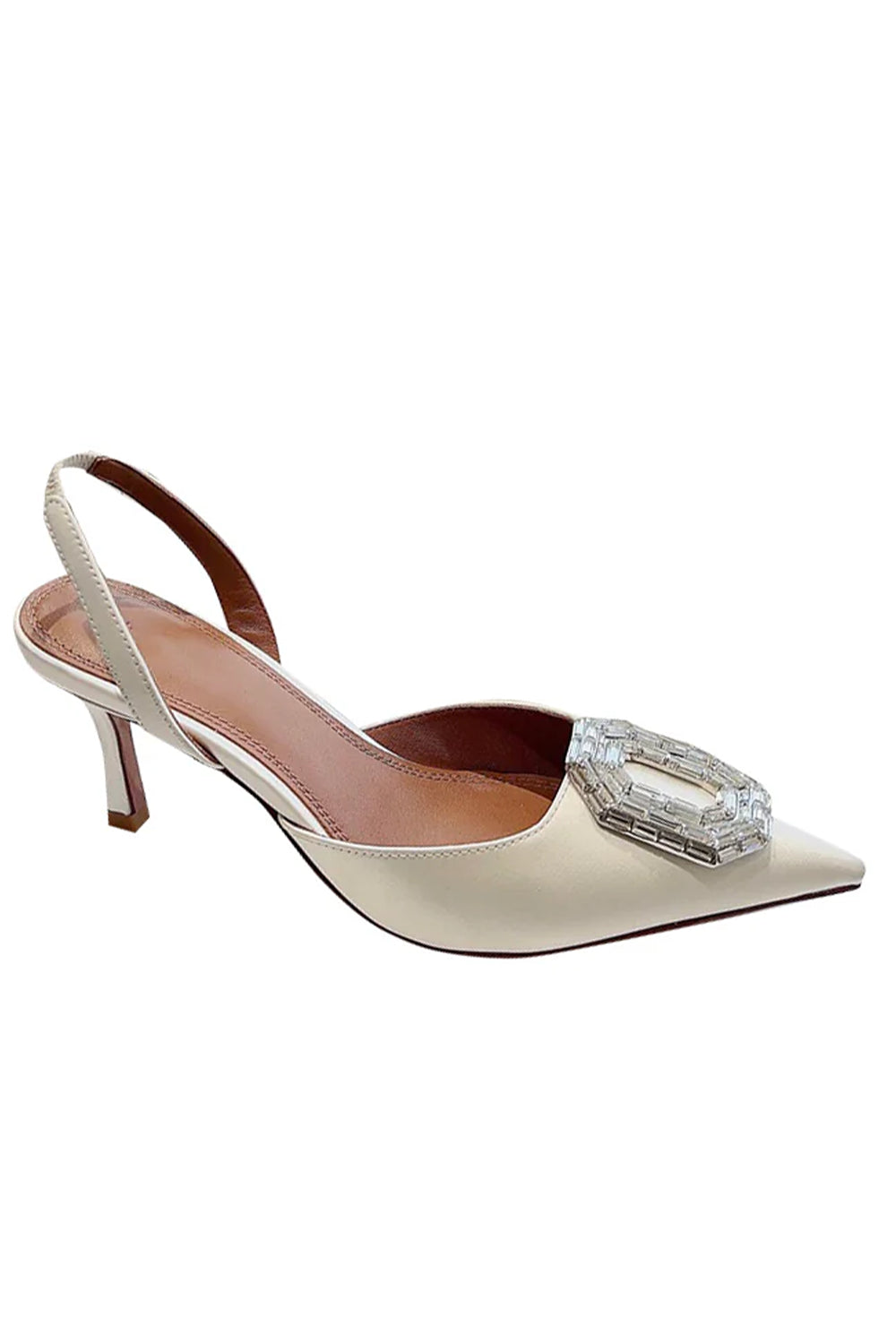 Royal Blue Satin Buckled Mid Heel Stiletto Sandals - KissProm