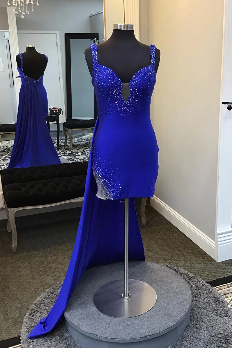 Royal blue bodycon homecoming dress shop