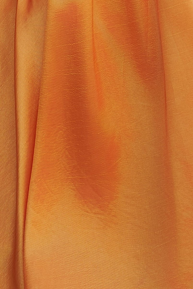 Saela | Orange - A Line Spaghetti Straps Satin Short Homecoming Dress With Beadings