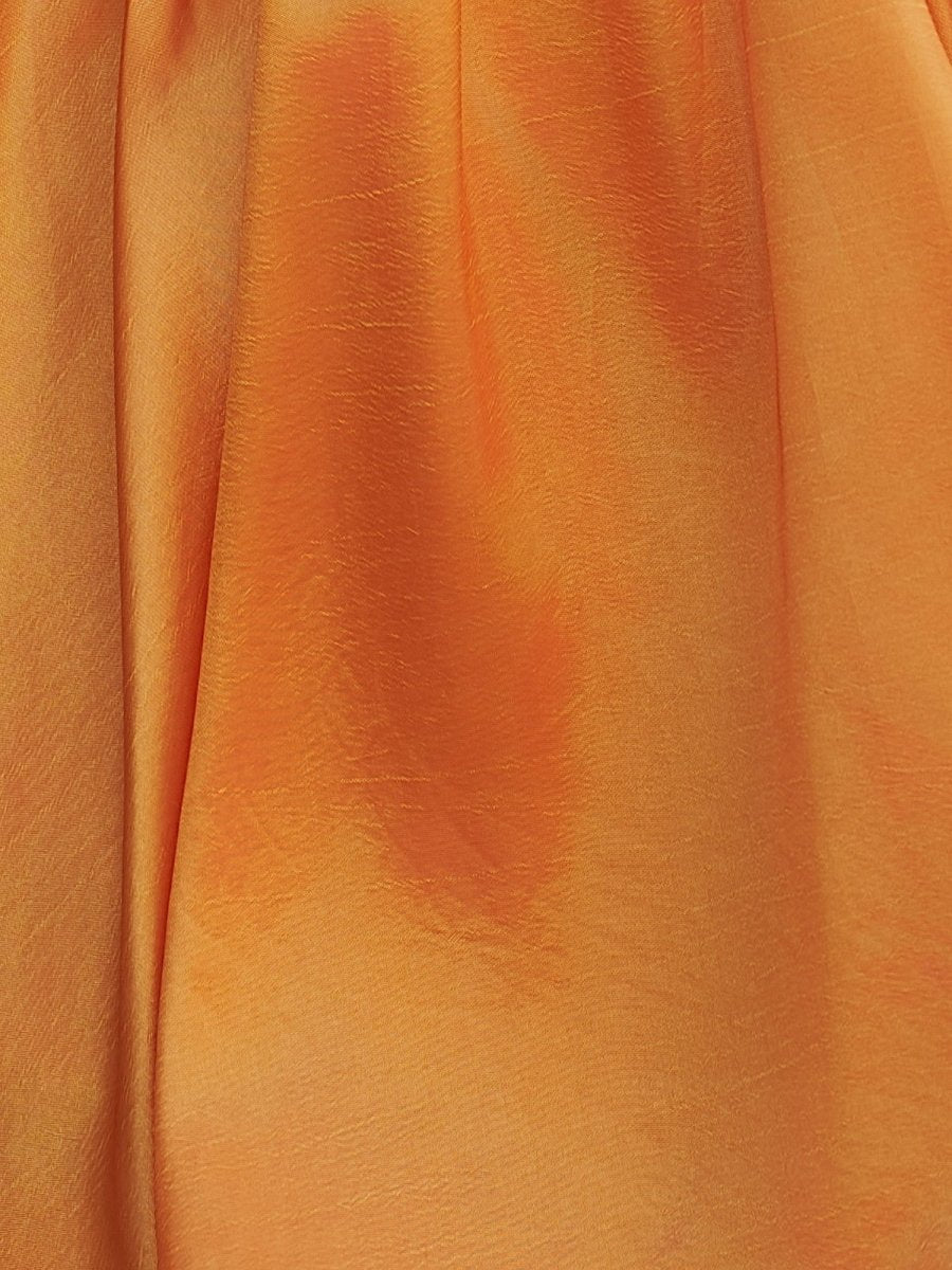 Saela | Orange - A Line Spaghetti Straps Satin Short Homecoming Dress With Beadings