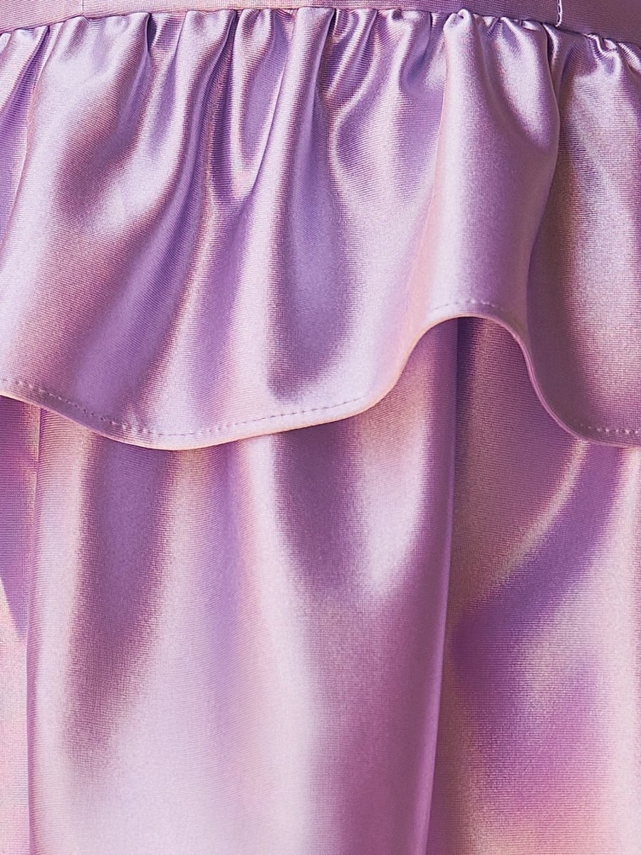 Salomea | Lavender - Strapless A-line Ruffle Short Homecoming Dress