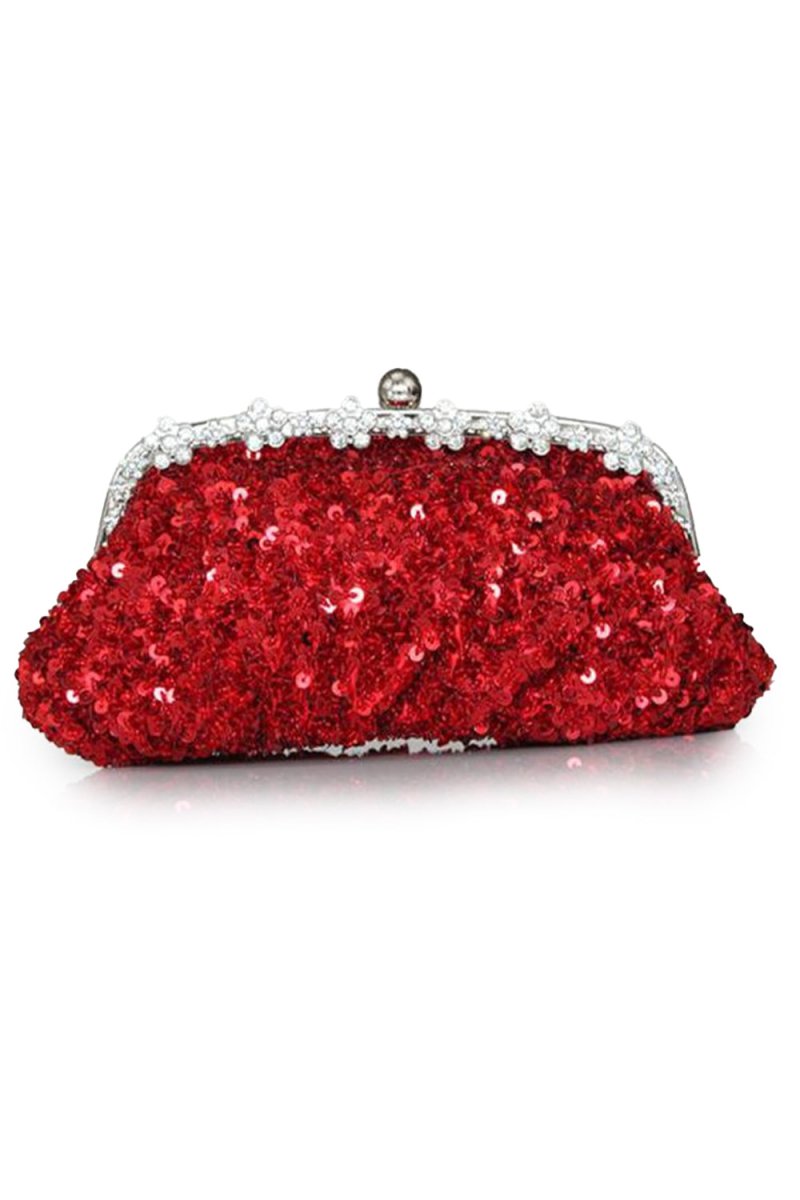 Sequin With Crystal/ Rhinestone Chain Shoulder Bags