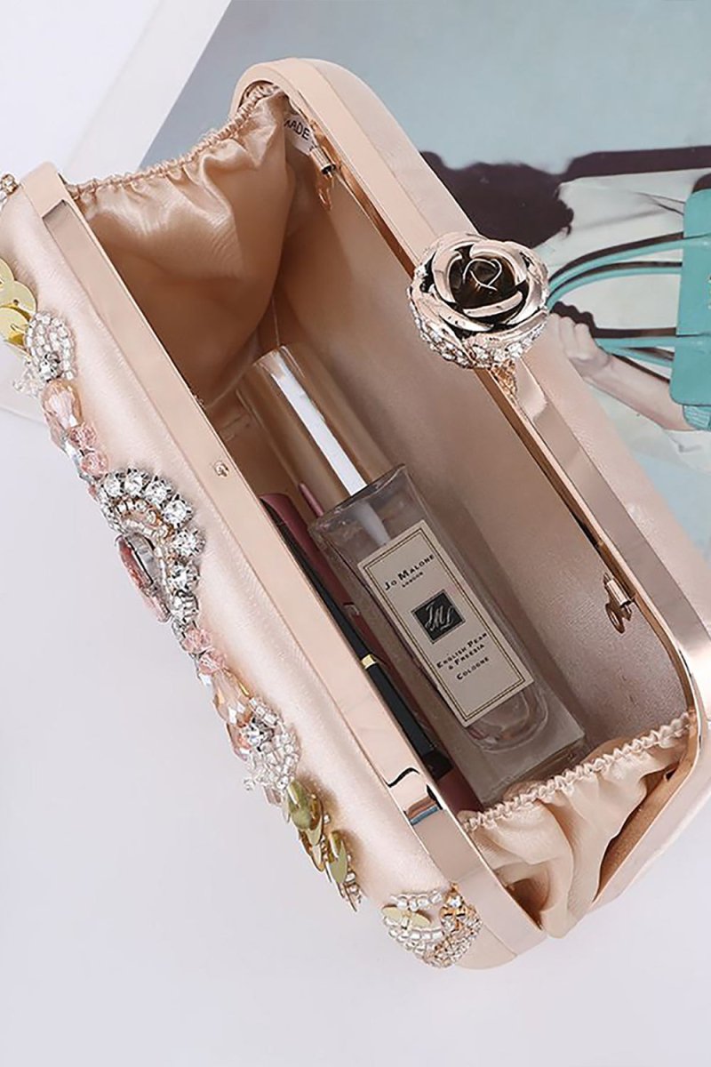 Sequins Rhinestones Square Party Handbag - KissProm