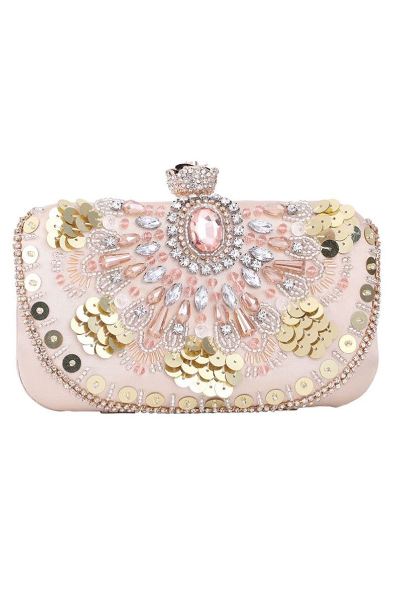 Sequins Rhinestones Square Party Handbag - KissProm