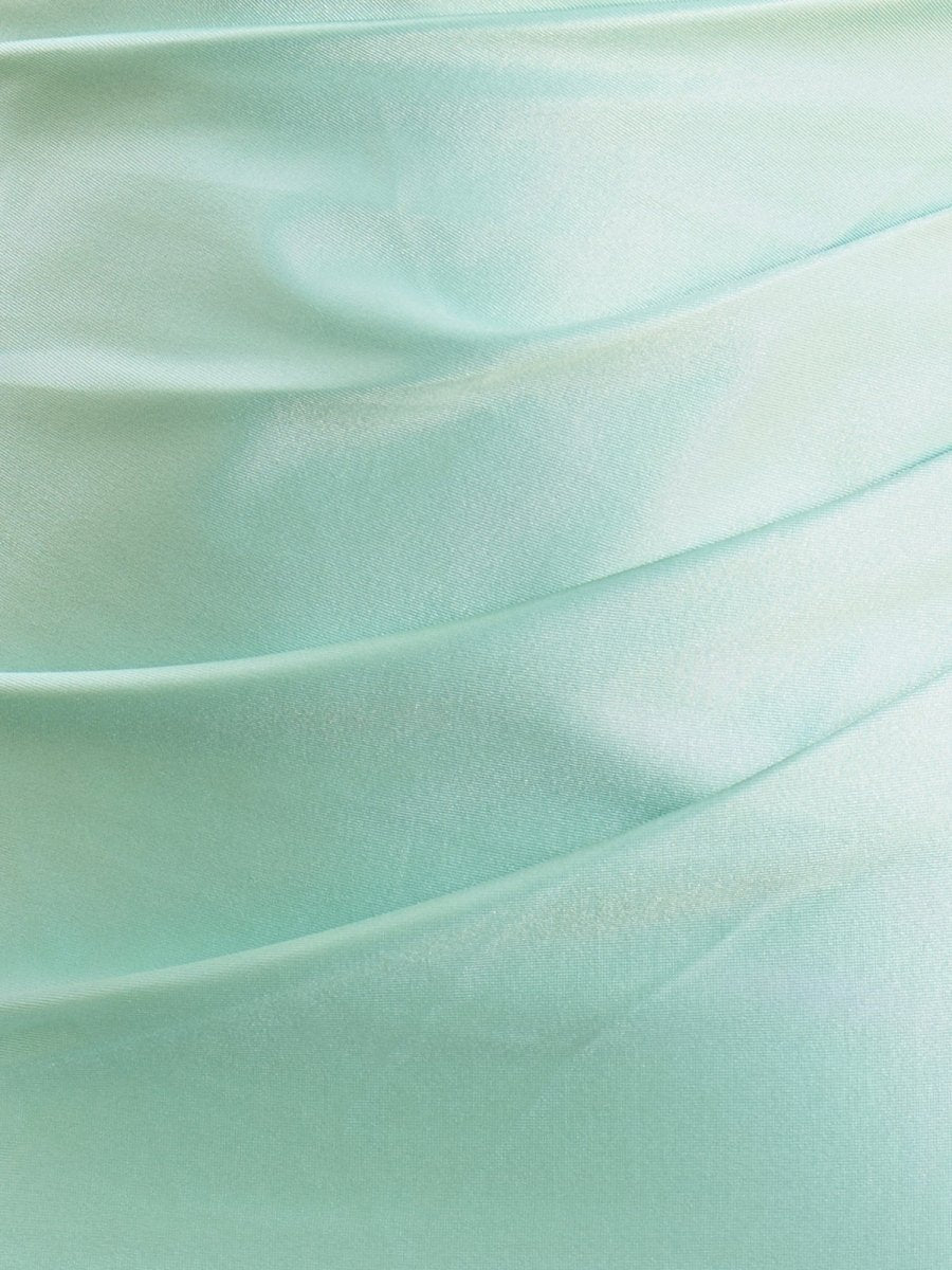 Shairi | Spaghetti Straps Bodycon Corset Satin Mini Dress with Slit - KissProm