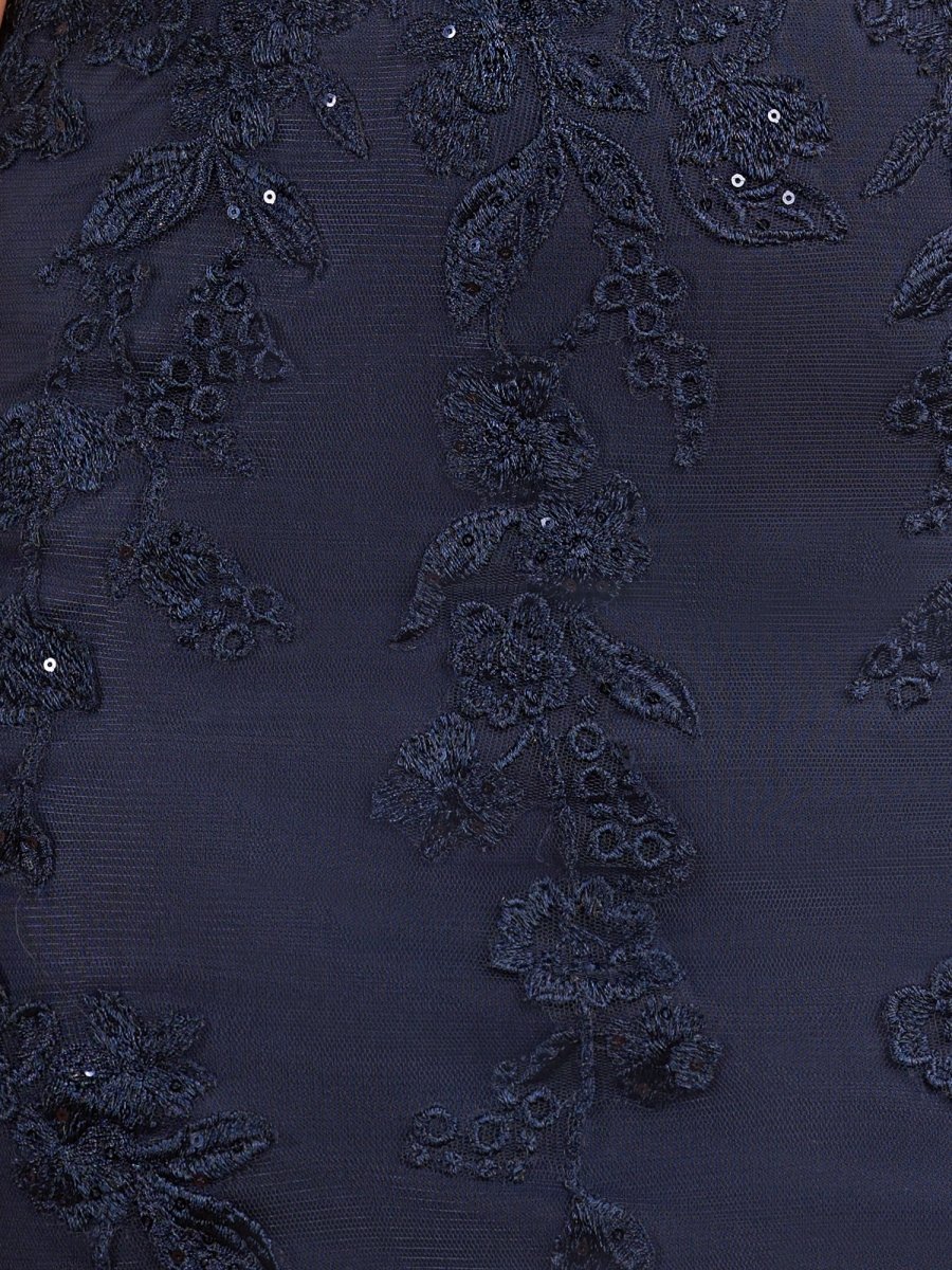 Laelia | Navy Blue Sheath Short Homecoming Dress With Appliques