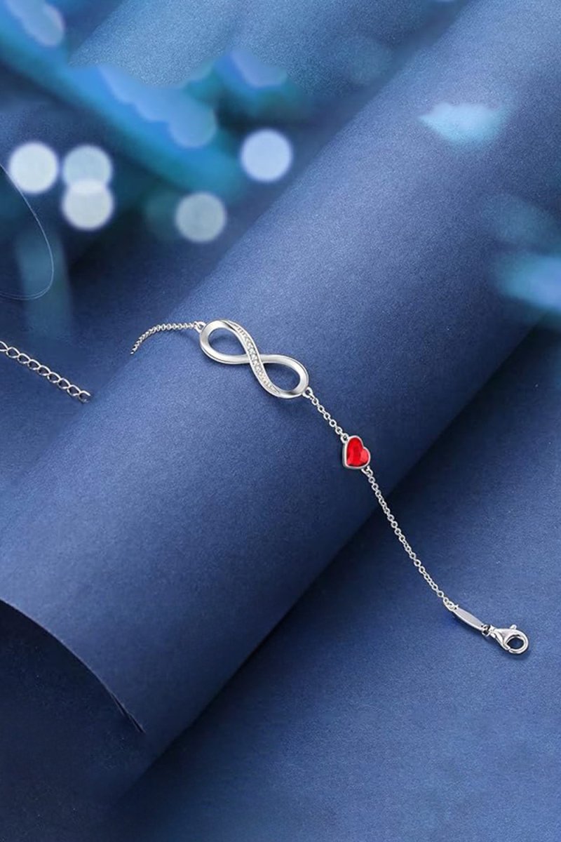 Red Chain Bracelets with Birthstone - KissProm