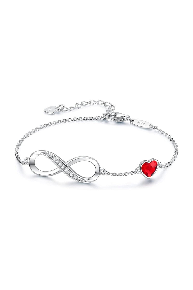 Red Chain Bracelets with Birthstone - KissProm