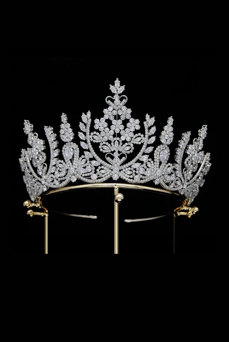 Silver Crystal Princess Crown - KissProm