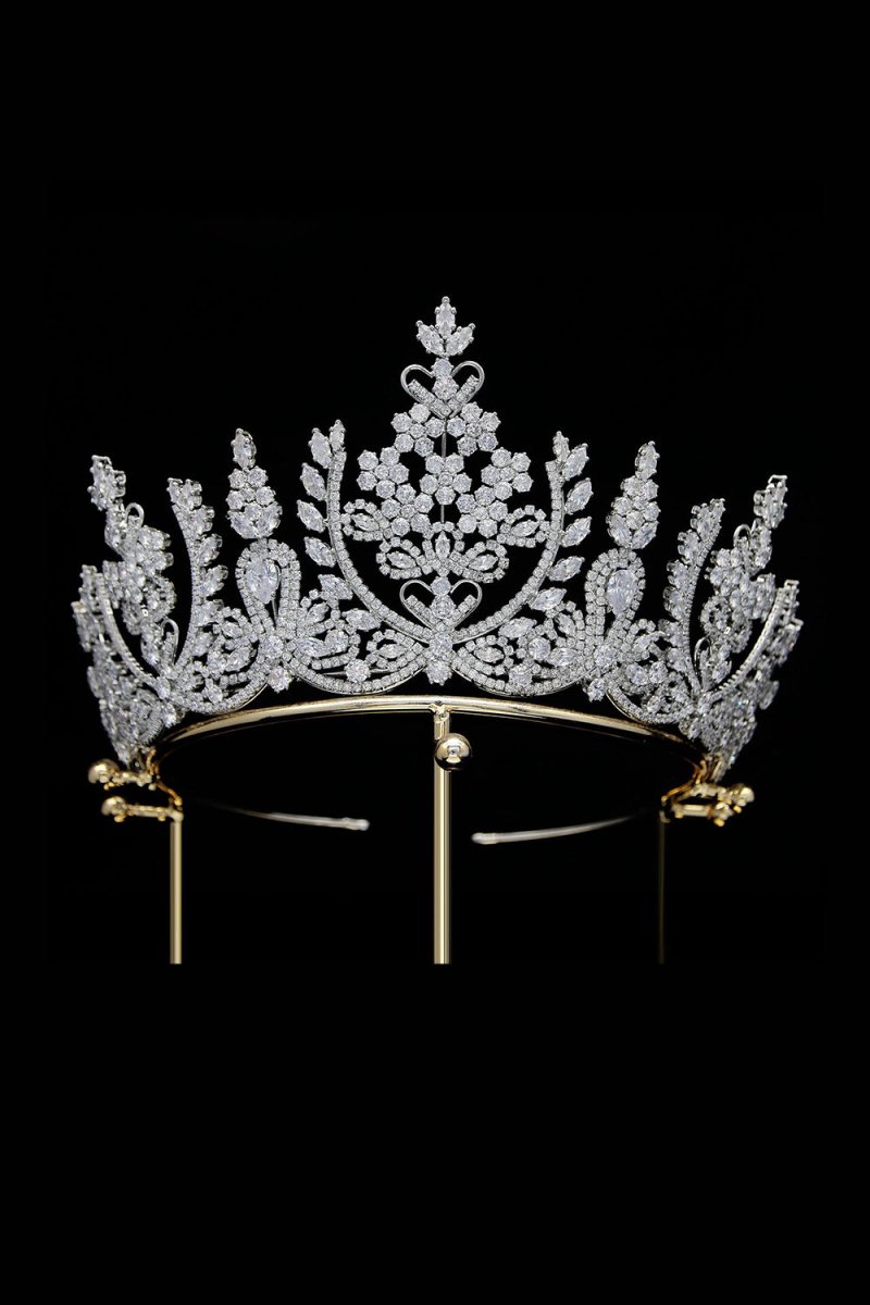 Silver Crystal Princess Crown - KissProm