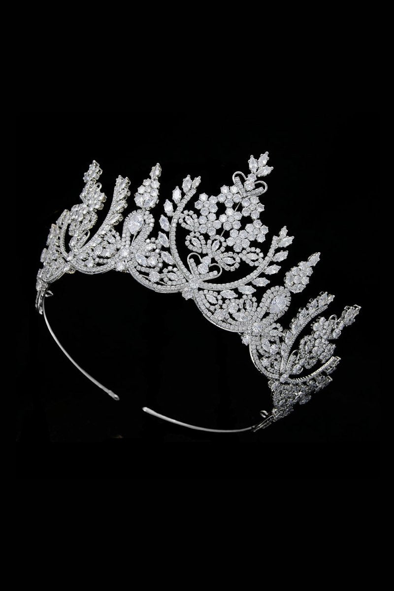 Silver Crystal Princess Crown - KissProm
