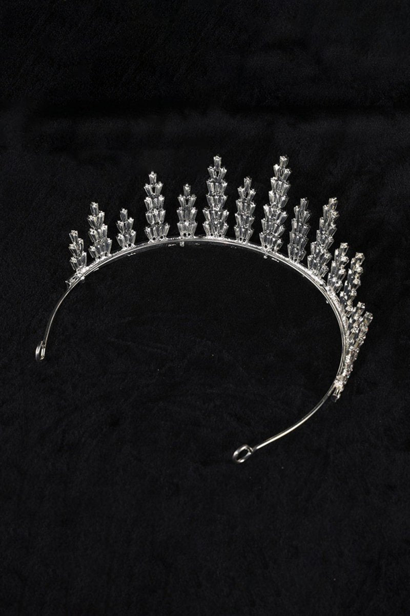 Silver Crystal Tiara For Women - KissProm