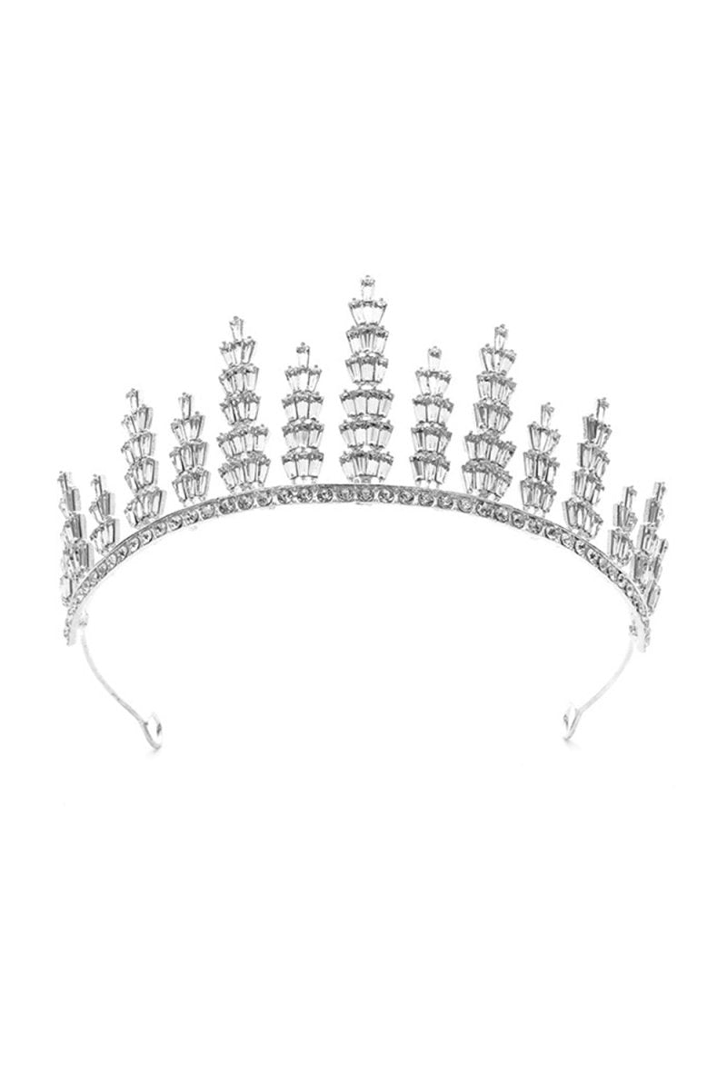 Silver Crystal Tiara For Women - KissProm